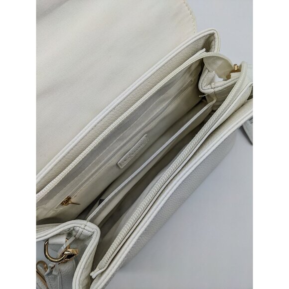 LIKE DREAMS/GROSSI Eva double bowtie leather top handle crossbody WHITE (New) - Picture 11 of 13